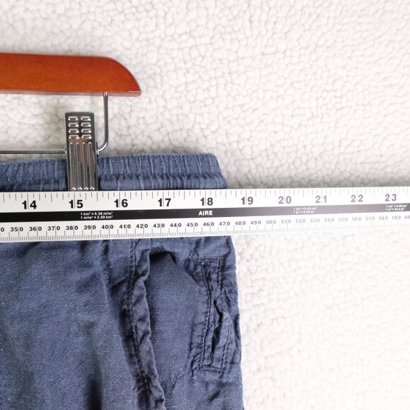 Projek Raw Shorts Mens Extra Large Blue Linen Blend Bermuda Long Drawstring - Picture 4 of 9